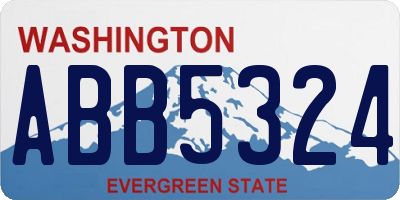WA license plate ABB5324