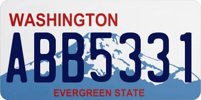 WA license plate ABB5331
