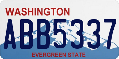 WA license plate ABB5337