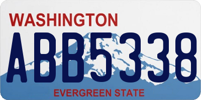 WA license plate ABB5338