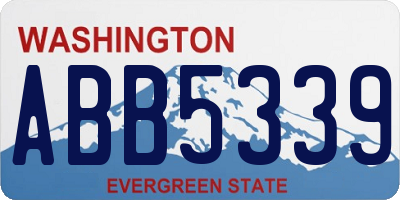 WA license plate ABB5339