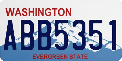 WA license plate ABB5351