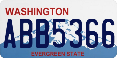 WA license plate ABB5366