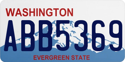 WA license plate ABB5369
