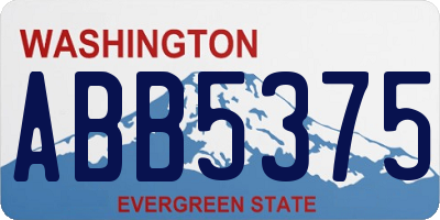 WA license plate ABB5375