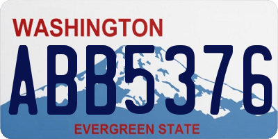 WA license plate ABB5376