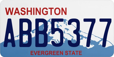 WA license plate ABB5377