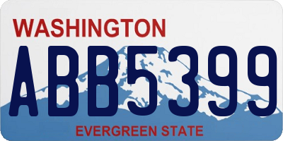 WA license plate ABB5399