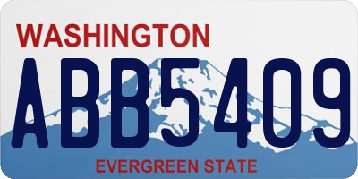 WA license plate ABB5409
