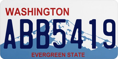 WA license plate ABB5419