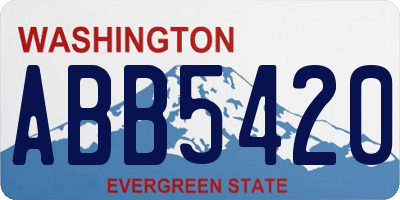 WA license plate ABB5420