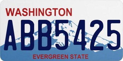 WA license plate ABB5425