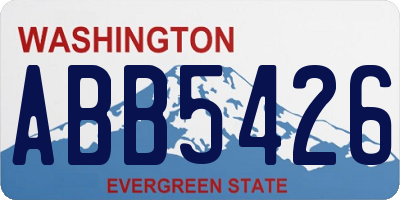 WA license plate ABB5426