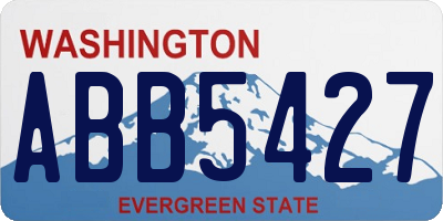 WA license plate ABB5427
