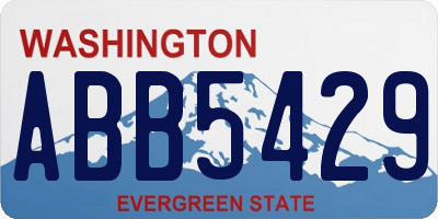 WA license plate ABB5429