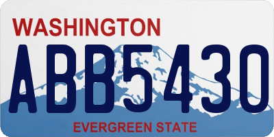 WA license plate ABB5430
