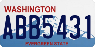 WA license plate ABB5431