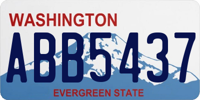 WA license plate ABB5437