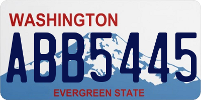 WA license plate ABB5445