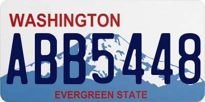 WA license plate ABB5448
