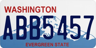 WA license plate ABB5457