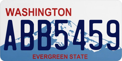 WA license plate ABB5459