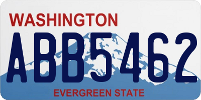 WA license plate ABB5462