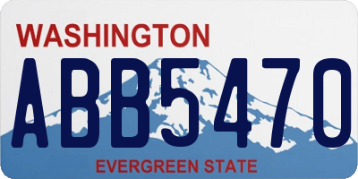 WA license plate ABB5470