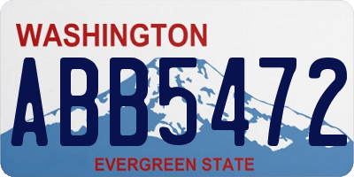 WA license plate ABB5472