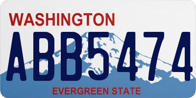 WA license plate ABB5474