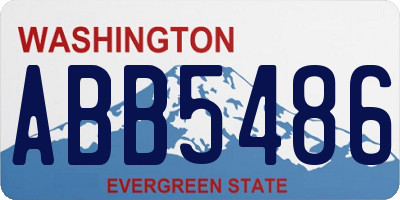 WA license plate ABB5486