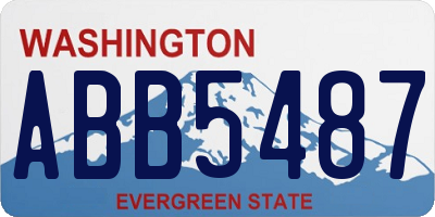 WA license plate ABB5487