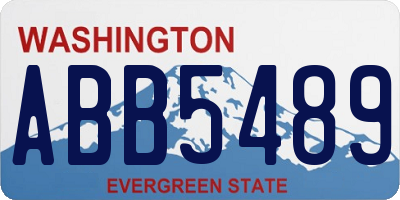 WA license plate ABB5489