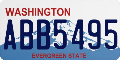 WA license plate ABB5495