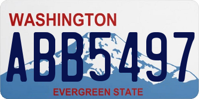 WA license plate ABB5497