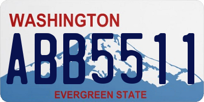 WA license plate ABB5511