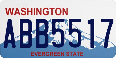 WA license plate ABB5517