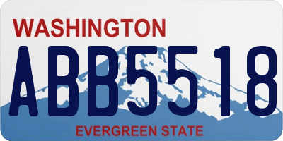 WA license plate ABB5518