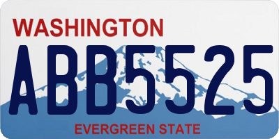 WA license plate ABB5525