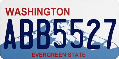 WA license plate ABB5527