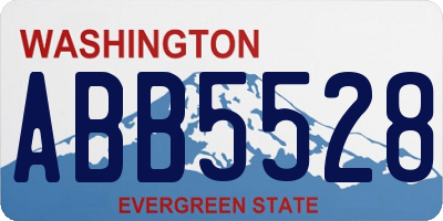 WA license plate ABB5528