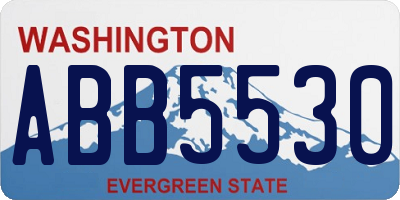 WA license plate ABB5530