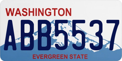 WA license plate ABB5537