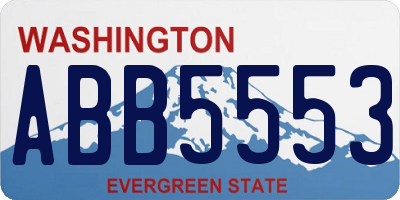 WA license plate ABB5553