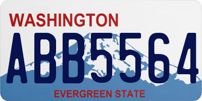 WA license plate ABB5564