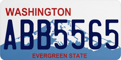WA license plate ABB5565