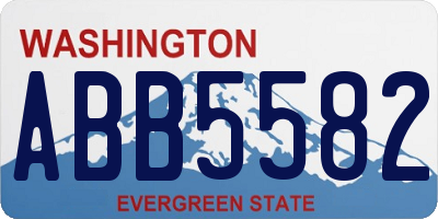 WA license plate ABB5582
