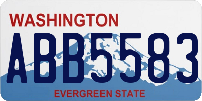 WA license plate ABB5583