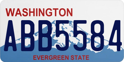 WA license plate ABB5584