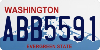 WA license plate ABB5591